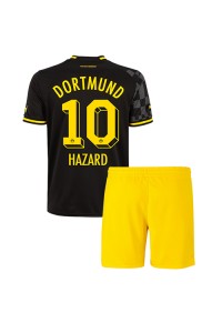 Fotbalové Dres Borussia Dortmund Thorgan Hazard #10 Dětské Venkovní Oblečení 2022-23 Krátký Rukáv (+ trenýrky)